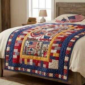 Celebrate Liberty Lap Quilt on Fleece